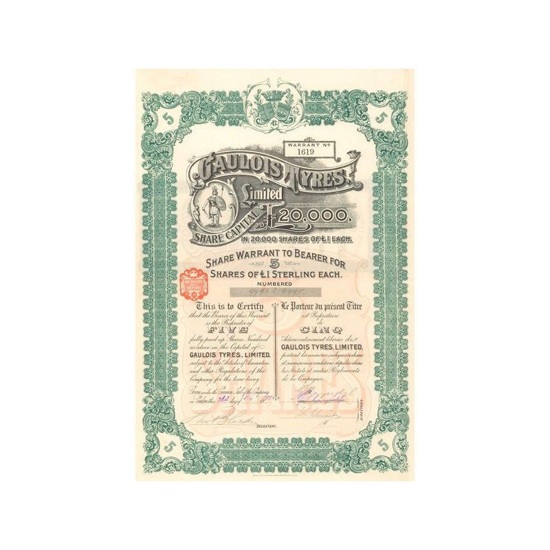 Gaulois Tyres Ltd (Titre 05 Act 1£)