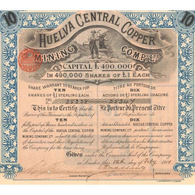 Huelva Central Copper Mining Cy Ltd (Titre 10 Act 1£)