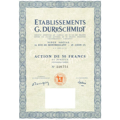 Ets G .Durrschmidt (Act 50 F)