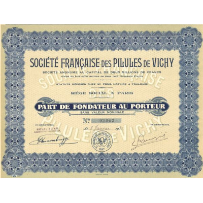 Sté Française des Pilules de Vichy (PF)