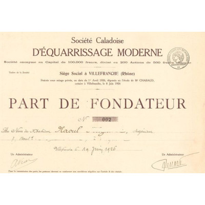 Sté Caladoise d'Equarrissage Moderne (PF)