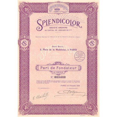 Splendicolor (1926) (PF)