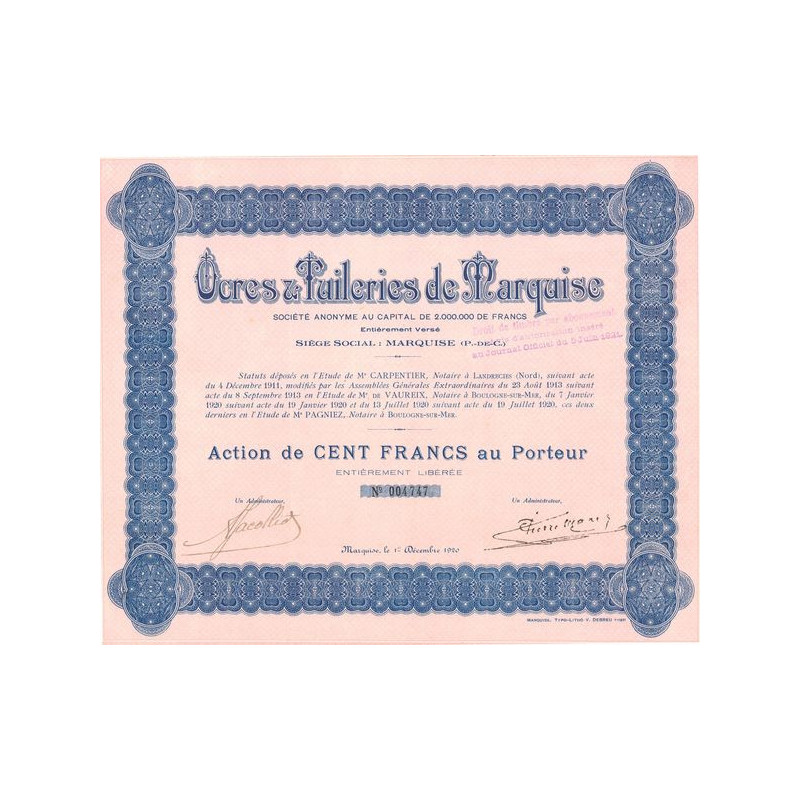 Ocres & Tuileries de Marquise (Act 100 F)