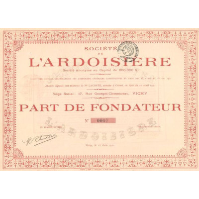 Sté de l'Ardoisière (PF)