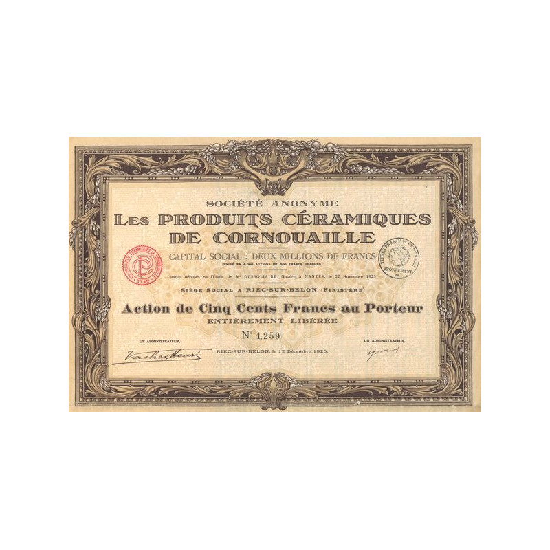 S.A. Les Produits Céramiques de Cornouaille (Act 500 F)
