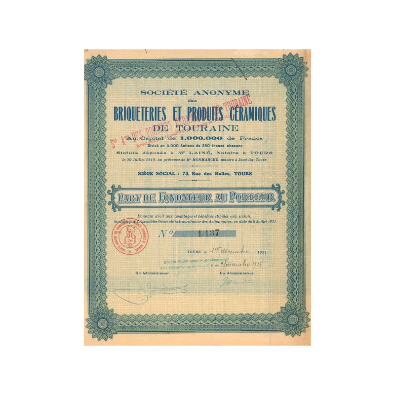 S.A. des Briqueteries et Produits Céramiques de Touraine (PF)