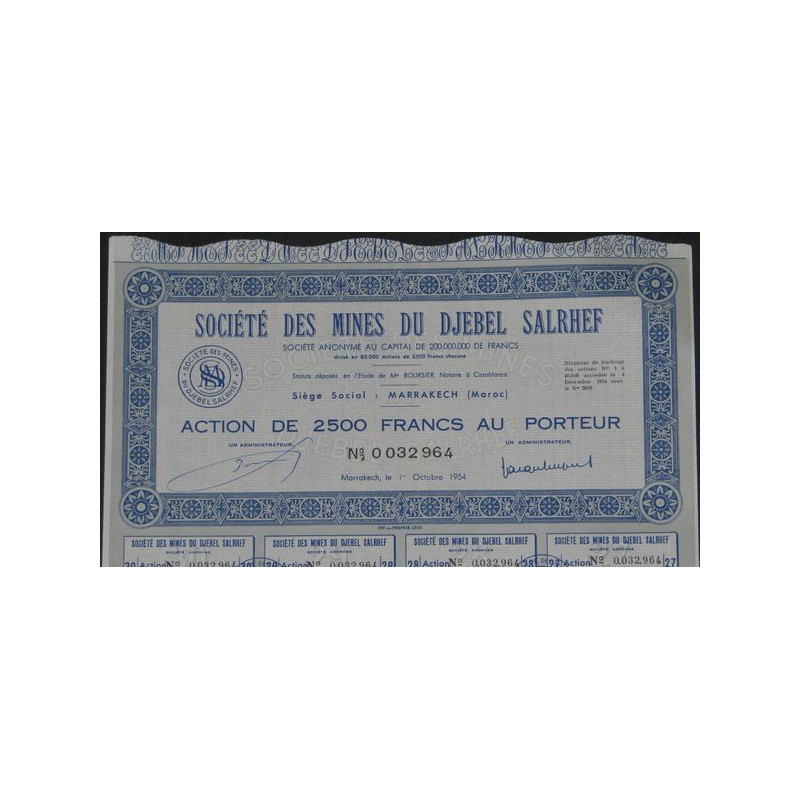 Sté des Mines du Djebel Salrhef (Act 2500)