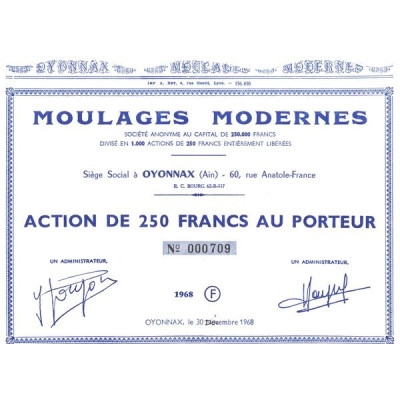 Moulages Modernes (Act 250 F)