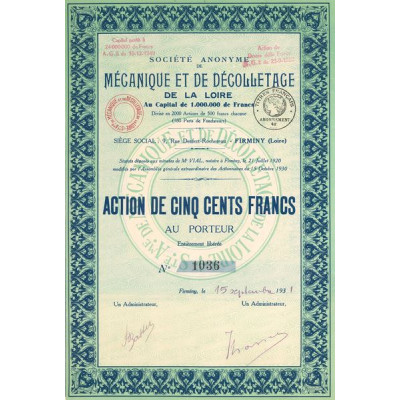 S.A. de Mécanique et de Décolletage de la Loire (Act 500 F)