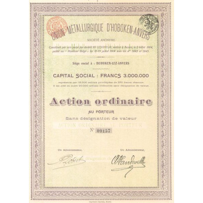 Union Métallurgique d'Hoboken-Anvers (Act Ordin 250 F)