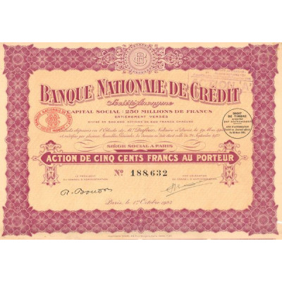 Banque Nationale de Crédit (1923)
