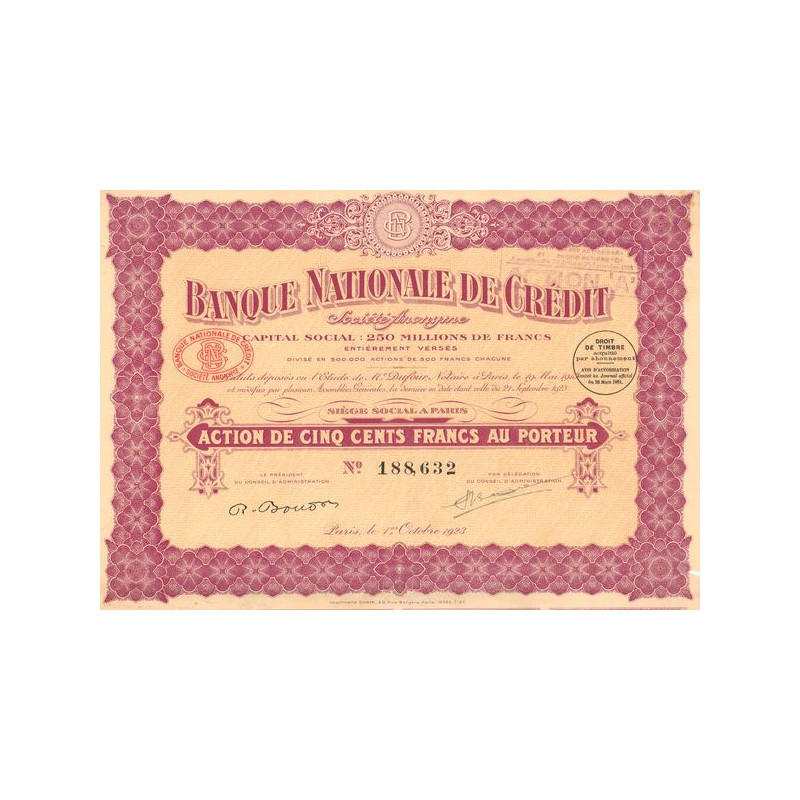 Banque Nationale de Crédit (1923)