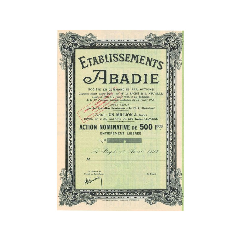 Etablissements Abadie (Act Nomin 500 F)