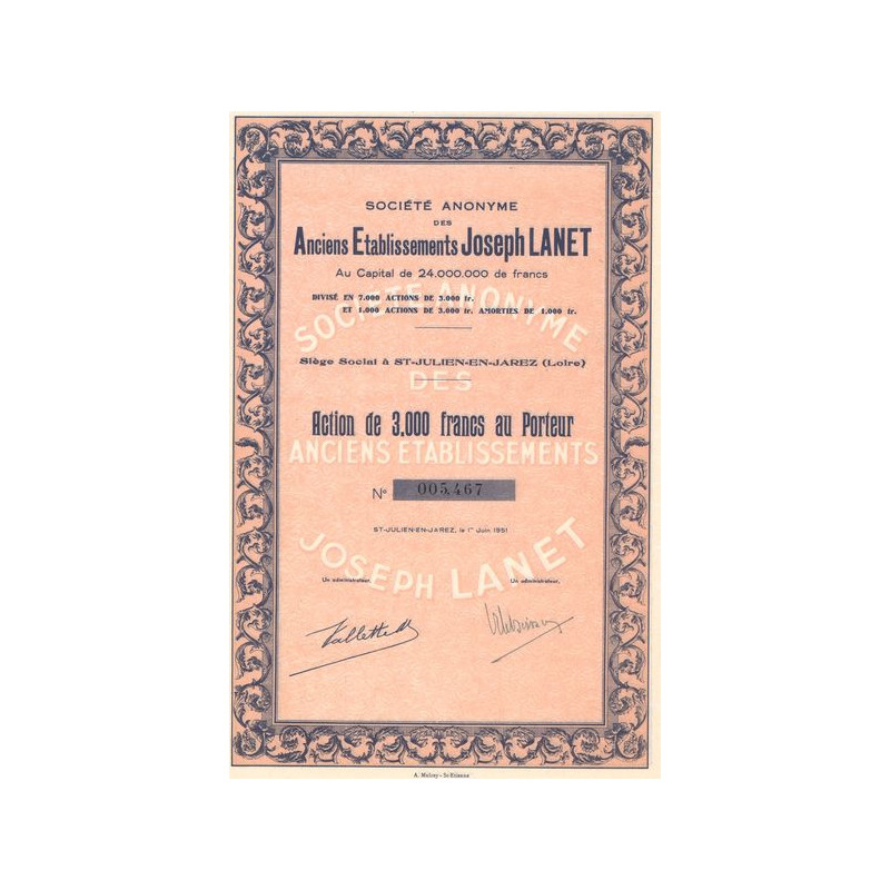 S.A. des Anciens Etablissements Joseph Lanet (Act 3000 F) (Rouge)