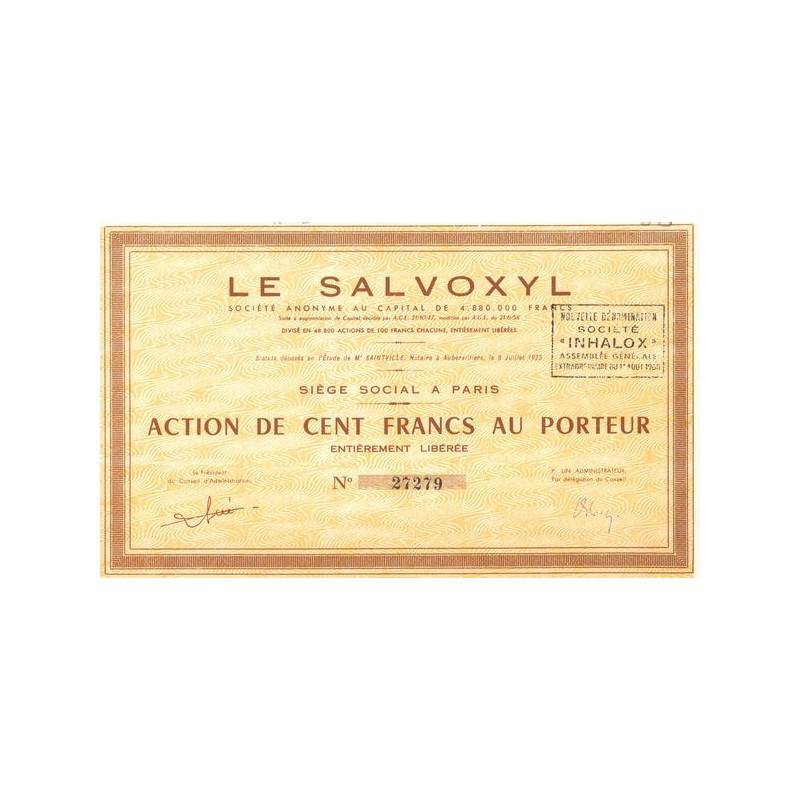 Le Salvoxyl (Act 100 F)
