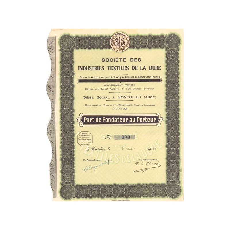 Sté des Industries Textiles de la Dure (PF)
