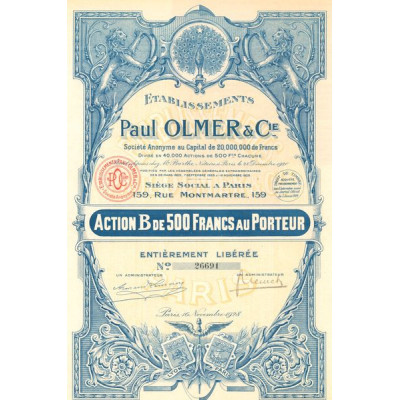 Ets Paul Olmer & Cie (Act B 500 F)