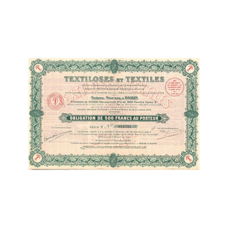 Textiloses et Textiles (Obl 500 F)