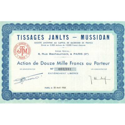 Tissages Janlys - Mussidan (Act 12000 F)