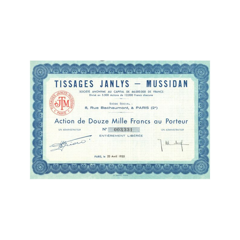 Tissages Janlys - Mussidan (Act 12000 F)