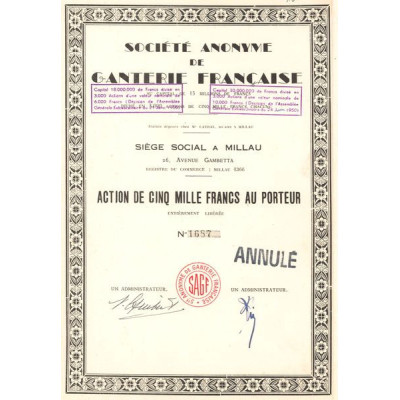 S.A. de Ganterie Française (Act 5000 F)