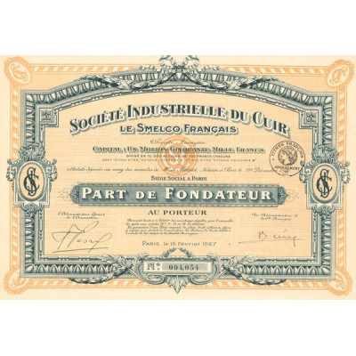 Sté Industrielle du Cuir Le Smelco Français (PF)