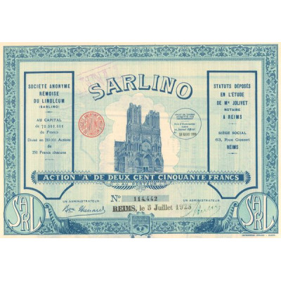 Sarlino S.A. Rémoise du Linoléum (Act A 250 F)