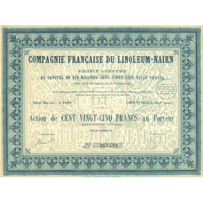 Cie Française du Linoleum-Nairn (Act 125 F)
