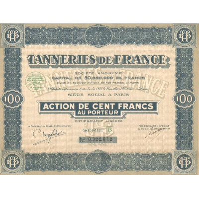 Tanneries de France (Act 100 F) (Serie B )