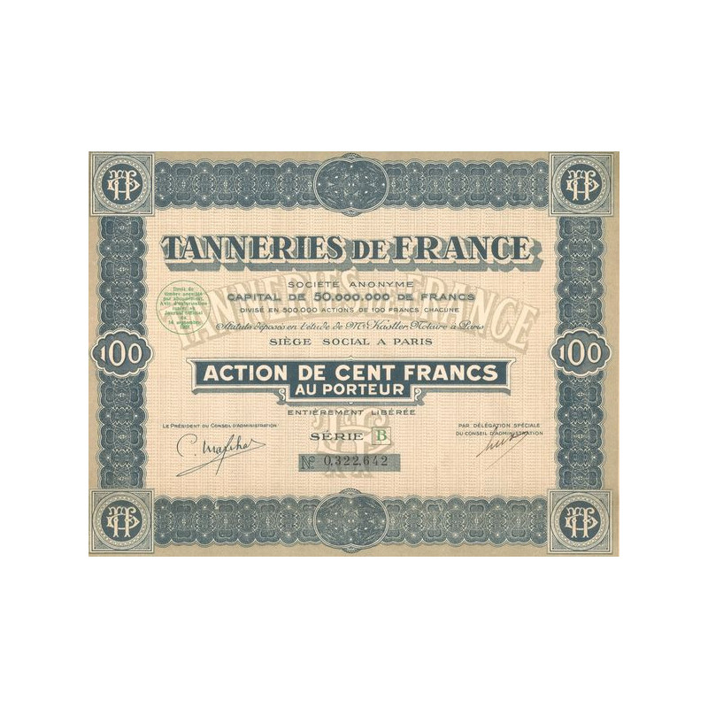 Tanneries de France (Act 100 F) (Serie B )