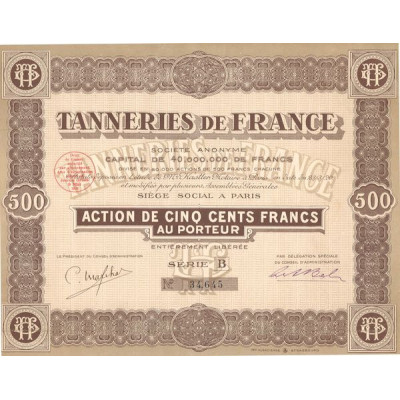 Tanneries de France (Act 500 F) (Serie B )