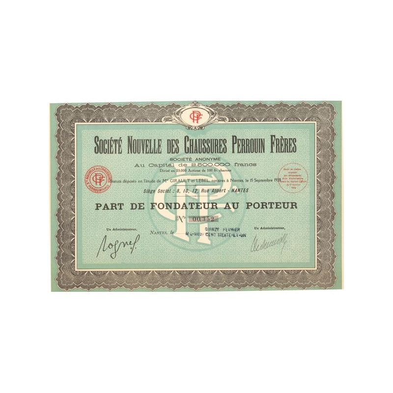 Sté Nouvelle des Chaussures Perrouin Frères (PF)