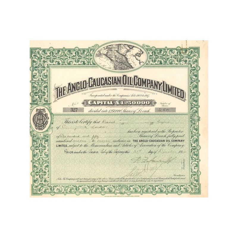 The Anglo-Caucasian Oil Cy Ltd (Titre 250 Act 1£)