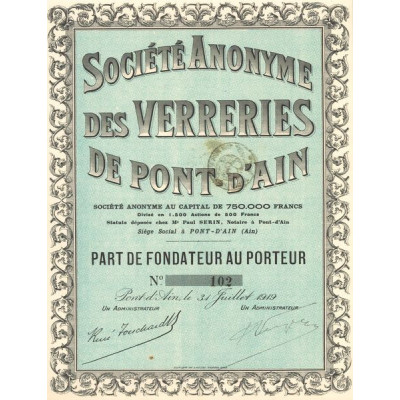 S.A. des Verreries de Pont-d'Ain (PF)