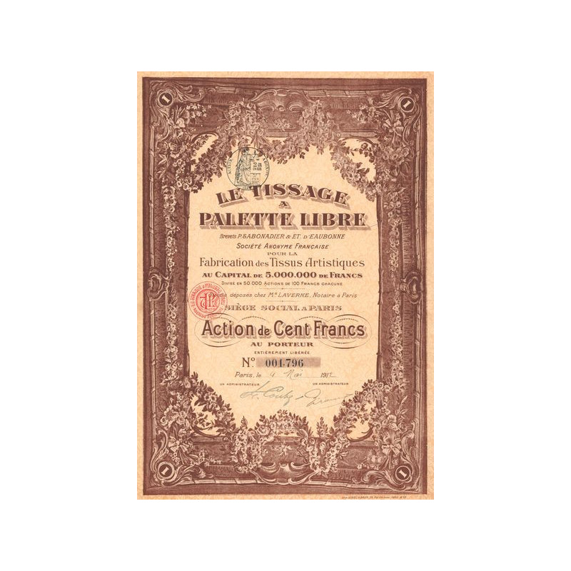 Le Tissage à Palette Libre (Act 100 F)