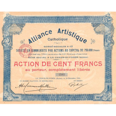 Alliance Artistique Catholique - Gorgé-Boehler & Cie (Act 100 F)