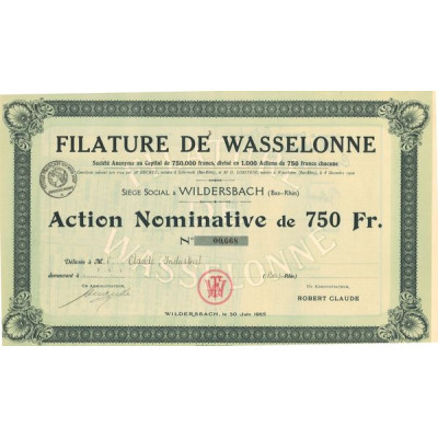 Filature de Wasselonne (Act Nomin 750 F)