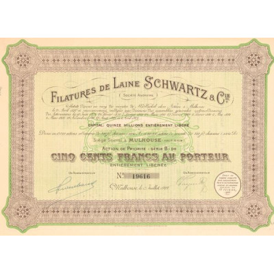 Filatures de Laine Schwartz & Cie (Act 500 F) (Verte)