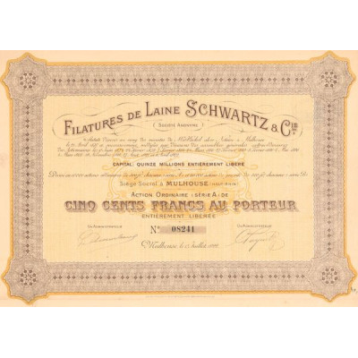 Filatures de Laine Schwartz & Cie (Act 500 F) (Jaune)