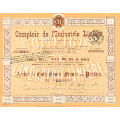 Comptoir de l'Industrie Linière (Act 500 F)