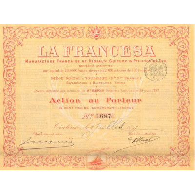 La Francesa - Manufacture Française de Rideaux Guipure & Peluche de Lin (Act 100 F)