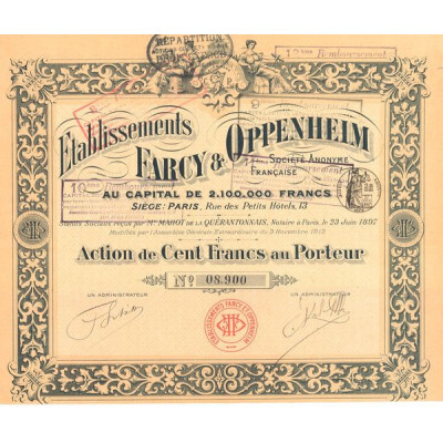 Ets Farcy & Oppenheim (Act 100 F)