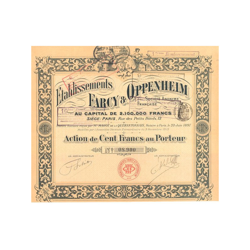 Ets Farcy & Oppenheim (Act 100 F)