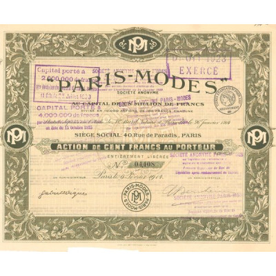Paris-Modes (Act 100 F)