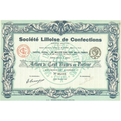 Sté Lilloise de Confections (Act 100 F)