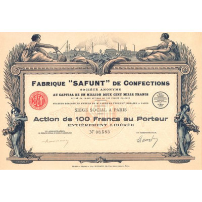 Fabrique "Safunt" de Confections (Act 100 F)