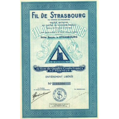 Fil de Strasbourg - Anc Soieries de Strasbourg (Act 400 F)