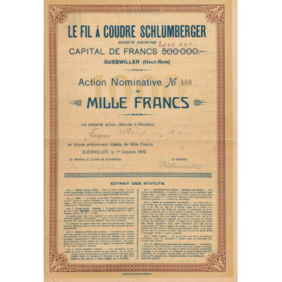 Le Fil à Coudre Schlumberger (Act 1000 F)