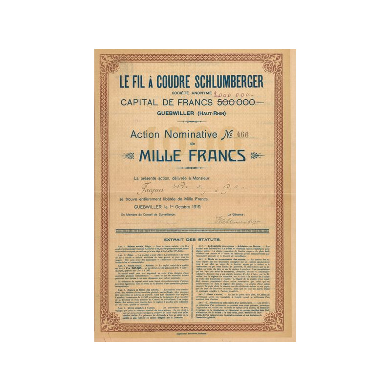 Le Fil à Coudre Schlumberger (Act 1000 F)