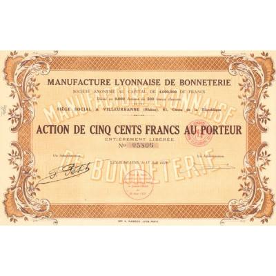 Manufacture Lyonnaise de Bonneterie (Act 500 F)